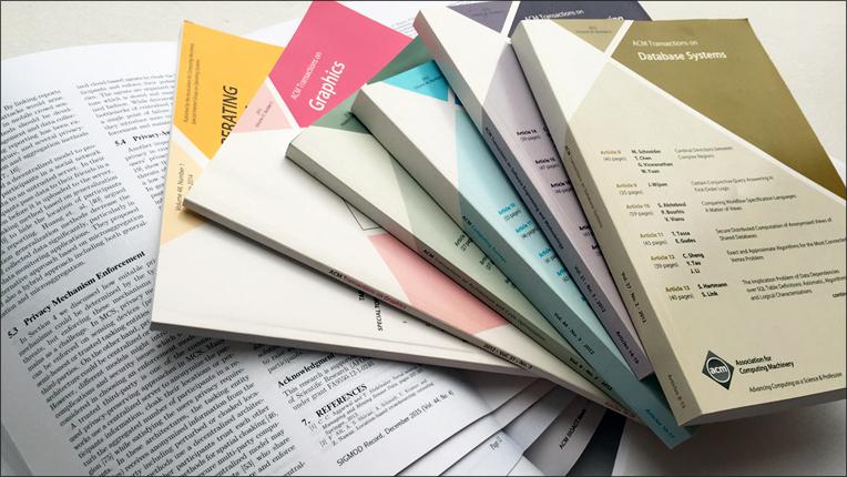 Photographie de publications scientifiques